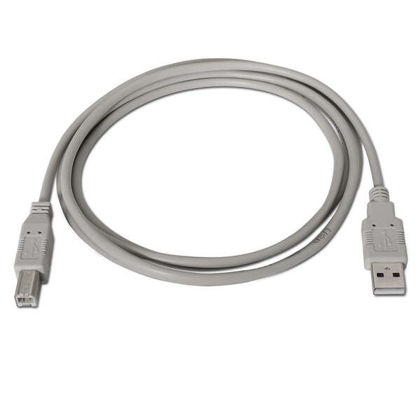 Câble d'imprimante USB 2.0 Aisens - Type A mâle vers Type B mâle - 1,0 m - Beige
