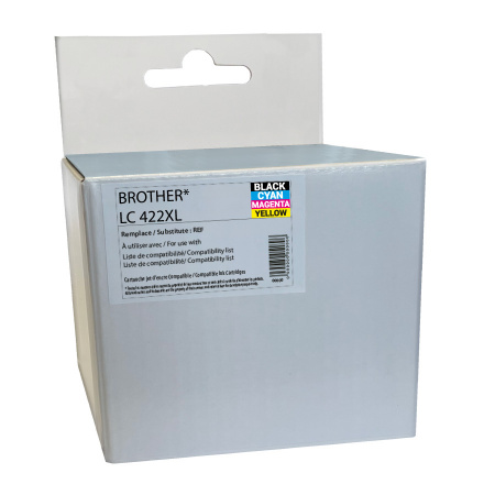 PACK 4 CARTOUCHES COMPATIBLES 422XL BK/C/M/Y Contenance : 57.5/16.6/16.6/16.6ml