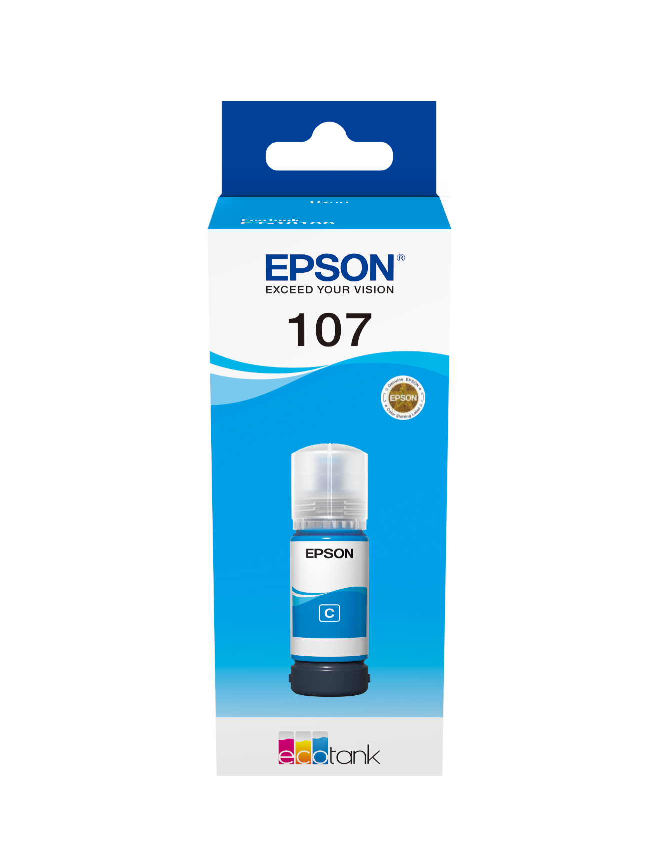 Bouteille d'encre cyan originale Epson 107 - C13T09B240